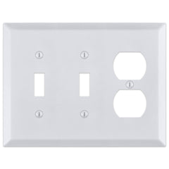 Century Bright White - 2 Toggle/1 Duplex Wallplate
