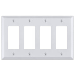 Century Bright White - 4 Rocker Wallplate