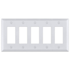 Century Bright White - 5 Rocker Wallplate
