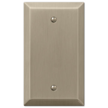 Century Brushed Bronze Steel - 1 Blank Wallplate - Wallplate Warehouse 163BBZ 070686574607 1 Blank