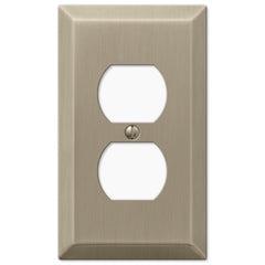 Century Brushed Bronze Steel - 1 Duplex Wallplate