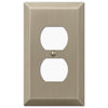 Century Brushed Bronze Steel - 1 Duplex Wallplate - Wallplate Warehouse 163DBZ 070686574621 1 Duplex