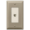 Century Brushed Bronze Steel - 1 Phone Jack Wallplate - Wallplate Warehouse 163PHBZ 070686580486 Phone Jacks
