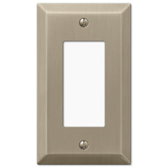 Century Brushed Bronze Steel - 1 Rocker Wallplate