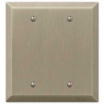 Century Brushed Bronze Steel - 2 Blank Wallplate - Wallplate Warehouse 163BBBZ 070686574782 2 Blank