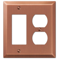 Century Antique Copper Steel - 1 Rocker / 1 Duplex Wallplate
