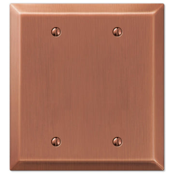 Century Brushed Copper Steel - 2 Blank Wallplate - Wallplate Warehouse 163BBAC 070686578452 2 Blank
