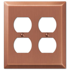Century Antique Copper Steel - 2 Duplex Wallplate