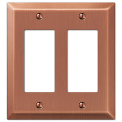Century Antique Copper Steel - 2 Rocker Wallplate