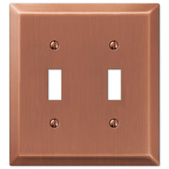 Century Antique Copper Steel - 2 Toggle Wallplate
