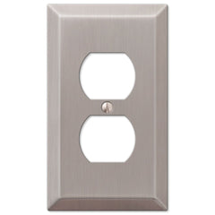 Century Brushed Nickel Steel - 1 Duplex Wallplate