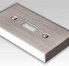 Century Brushed Nickel Steel - 1 Phone Jack Wallplate - Wallplate Warehouse 163PHBN 070686580462 Phone Jacks