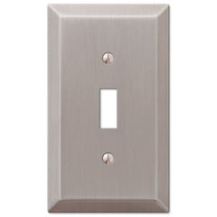 Century Brushed Nickel Steel - 1 Toggle Wallplate