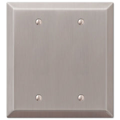 Century Brushed Nickel Steel - 2 Blank Wallplate