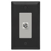 Century Matte Black Steel - 1 Cable Jack Wallplate - Wallplate Warehouse 163CXMB 070686004661 Cable Jacks