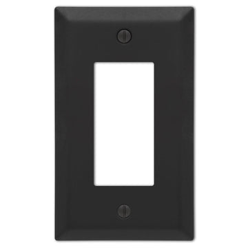 Century Matte Black Steel - 1 Rocker Wallplate - Wallplate Warehouse 163RMB 070686004609 1 Rocker