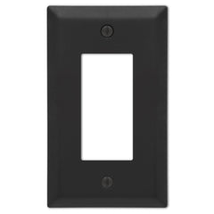 Century Matte Black Steel - 1 Rocker  Wallplate