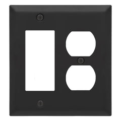 Century Matte Black Steel - 1 Rocker/1 Duplex