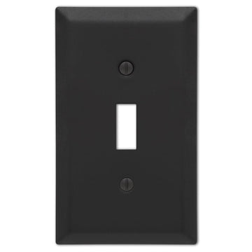 Century Matte Black Steel - 1 Toggle Wallplate - Wallplate Warehouse 163TMB 070686004524 1 Toggle