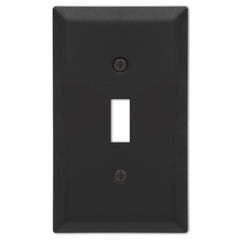 Century Matte Black Steel - 1 Toggle Wallplate