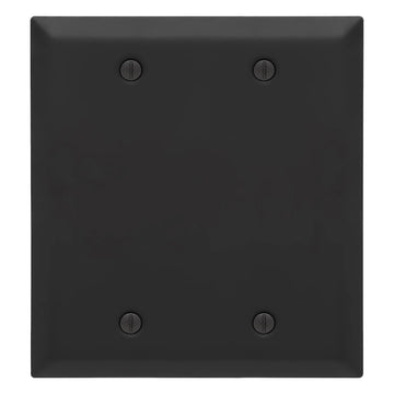 Century Matte Black Steel - 2 Blank - Wallplate Warehouse 163BBMB - B 070686020302 1 Toggle / 1 Duplex