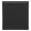 Century Matte Black Steel - 2 Blank - Wallplate Warehouse 163BBMB - B 070686020302 1 Toggle / 1 Duplex