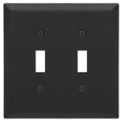 Century Matte Black Steel - 2 Toggle Wallplate