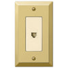 Century Polished Brass Steel - 1 Phone Jack Wallplate - Wallplate Warehouse 163PHBR 070686580479 Phone Jacks