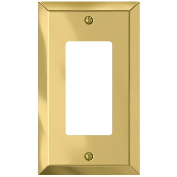 Century Polished Brass Steel - 1 Rocker Wallplate - Wallplate Warehouse 163RBR 070686401163 1 Rocker
