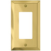 Century Polished Brass Steel - 1 Rocker Wallplate - Wallplate Warehouse 163RBR 070686401163 1 Rocker
