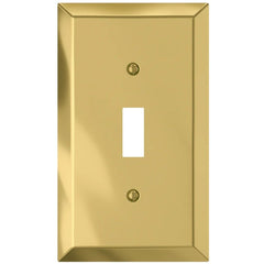 Century Polished Brass Steel - 1 Toggle Wallplate