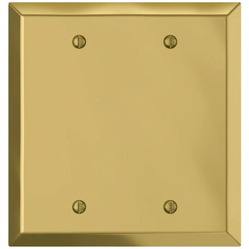 Century Polished Brass Steel - 2 Blank Wallplate - Wallplate Warehouse 163BBBR 070686579701 2 Blank