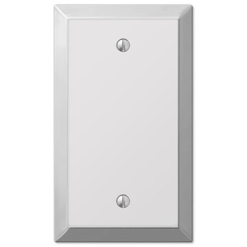 Century Polished Chrome Steel - 1 Blank Wallplate - Wallplate Warehouse 161B 070686578339 1 Blank