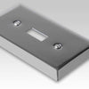 Century Polished Chrome Steel - 1 Cable Jack Wallplate - Wallplate Warehouse 161CX 070686580356 Cable Jacks