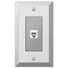 Century Polished Chrome Steel - 1 Phone Jack Wallplate - Wallplate Warehouse 161PH 070686580363 Phone Jacks