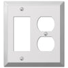 Century Polished Chrome Steel - 1 Rocker / 1 Duplex Wallplate - Wallplate Warehouse 161RD 070686578407 1 Rocker / 1 Duplex