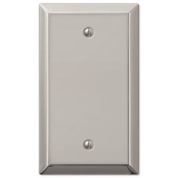 Century Polished Nickel Steel - 1 Blank Wallplate - Wallplate Warehouse 163BPN 070686574133 1 Blank