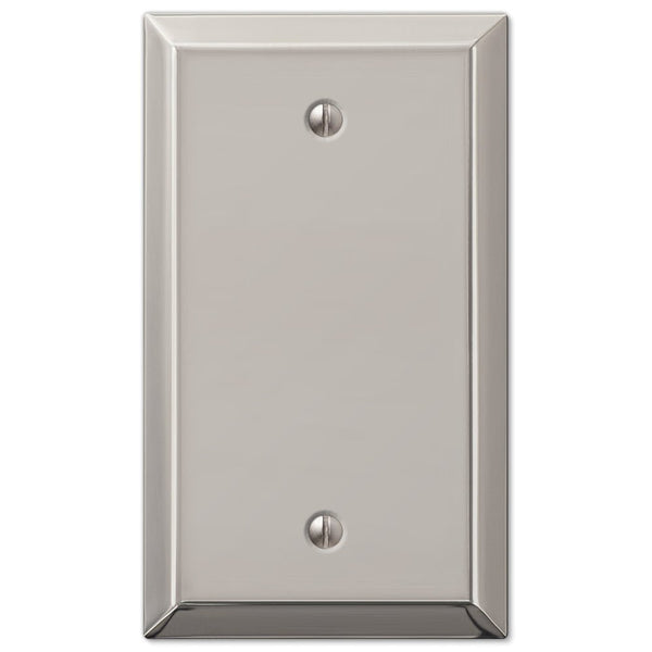 Century Polished Nickel Steel - 1 Blank Wallplate - Wallplate Warehouse 163BPN 070686574133 1 Blank
