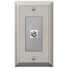 Century Polished Nickel Steel - 1 Cable Jack Wallplate - Wallplate Warehouse 163CXPN 070686580431 Cable Jacks