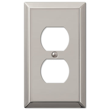 Century Polished Nickel Steel - 1 Duplex Wallplate - Wallplate Warehouse 163DPN 070686574157 1 Duplex