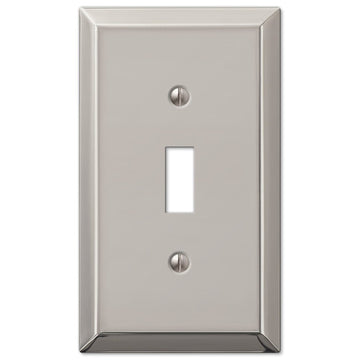 Century Polished Nickel Steel - 1 Toggle Wallplate - Wallplate Warehouse 163TPN 070686574140 1 Toggle