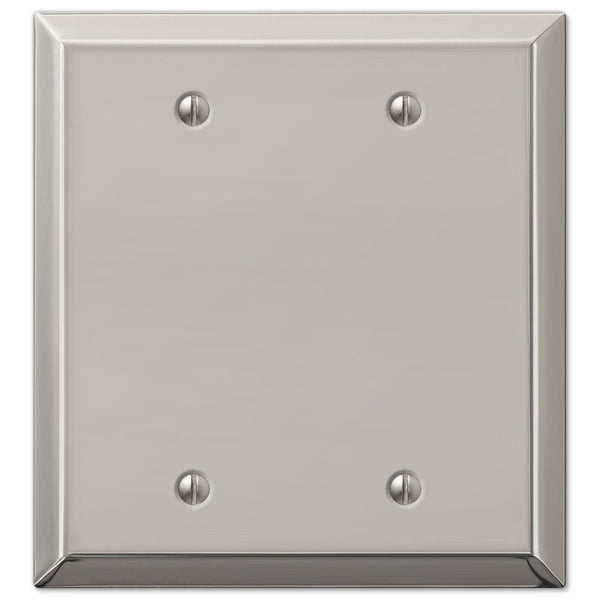 Century Polished Nickel Steel - 2 Blank Wallplate - Wallplate Warehouse 163BBPN 070686574317 2 Blank