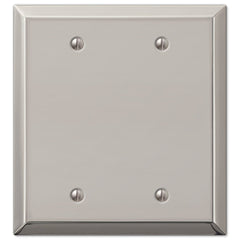 Century Polished Nickel Steel - 2 Blank Wallplate