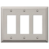 Century Polished Nickel Steel - 3 Rocker Wallplate - Wallplate Warehouse 163RRRPN 070686574263 3 Rocker
