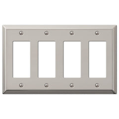 Century Polished Nickel Steel - 4 Rocker  Wallplate