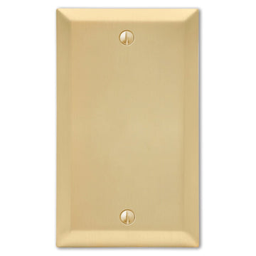 Century Satin Brass Steel - 1 Blank Wallplate - Wallplate Warehouse 163BSB 070686586822 1 Blank