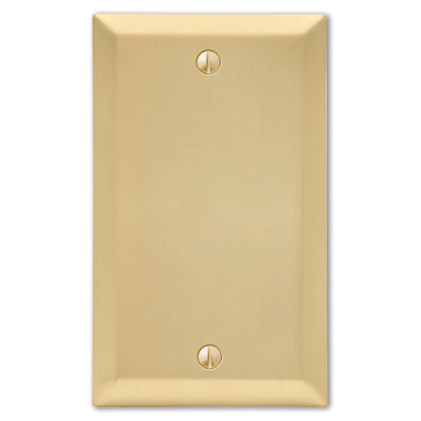 Century Satin Brass Steel - 1 Blank Wallplate - Wallplate Warehouse 163BSB 070686586822 1 Blank