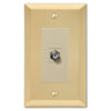 Century Satin Brass Steel - 1 Cable Jack Wallplate - Wallplate Warehouse 163CXSB 070686586846 Cable Jacks
