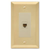 Century Satin Brass Steel - 1 Phone Jack Wallplate - Wallplate Warehouse 163PHSB 070686586853 Phone Jacks