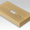 Century Satin Brass Steel - 1 Rocker / 1 Duplex Wallplate - Wallplate Warehouse 163RDSB 070686586815 1 Rocker / 1 Duplex